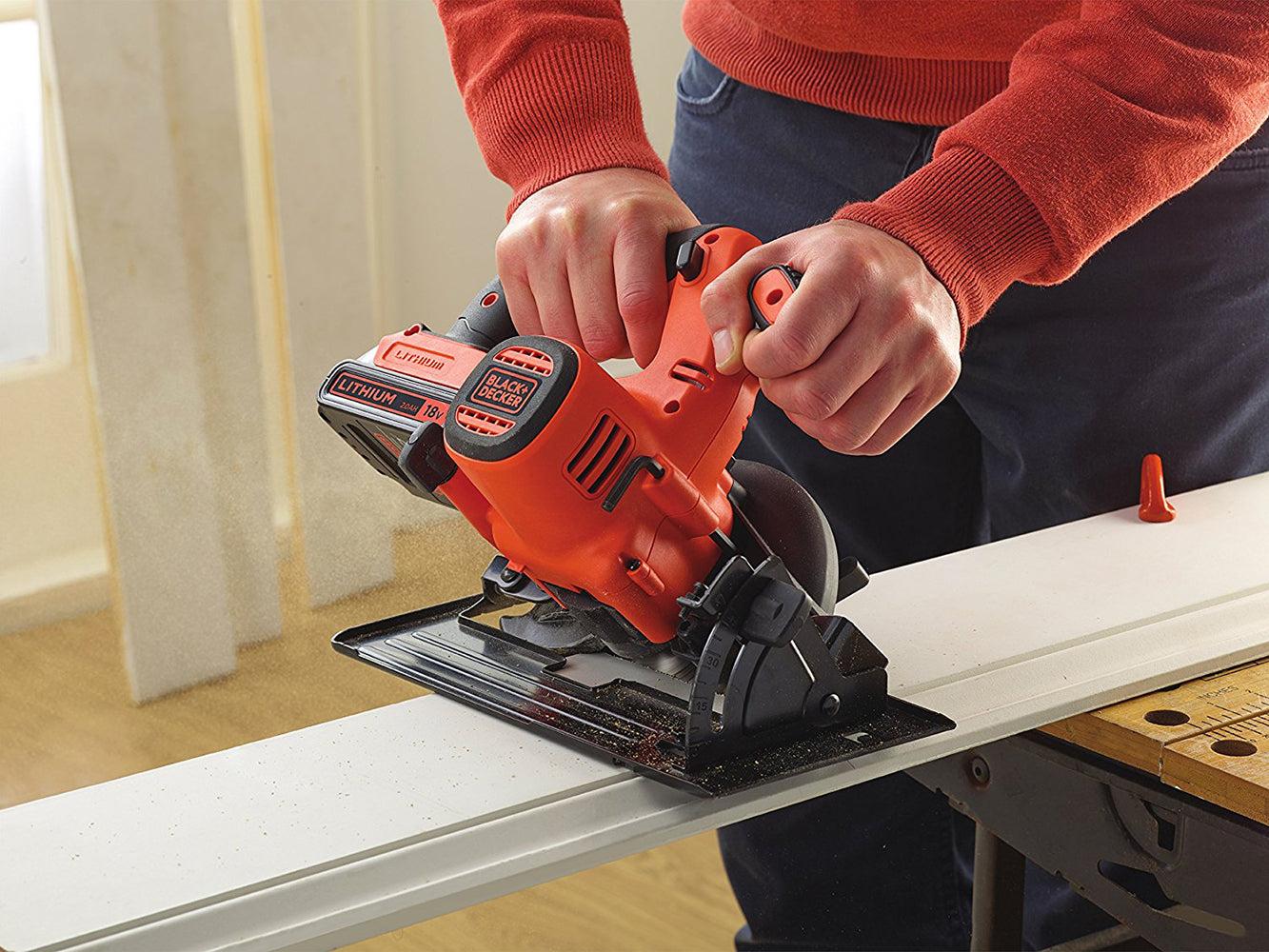 BLACK+DECKER BDCCS18 Akku Kreissäge Handkreissäge 18V Ø140mm + Akku Ladegerät