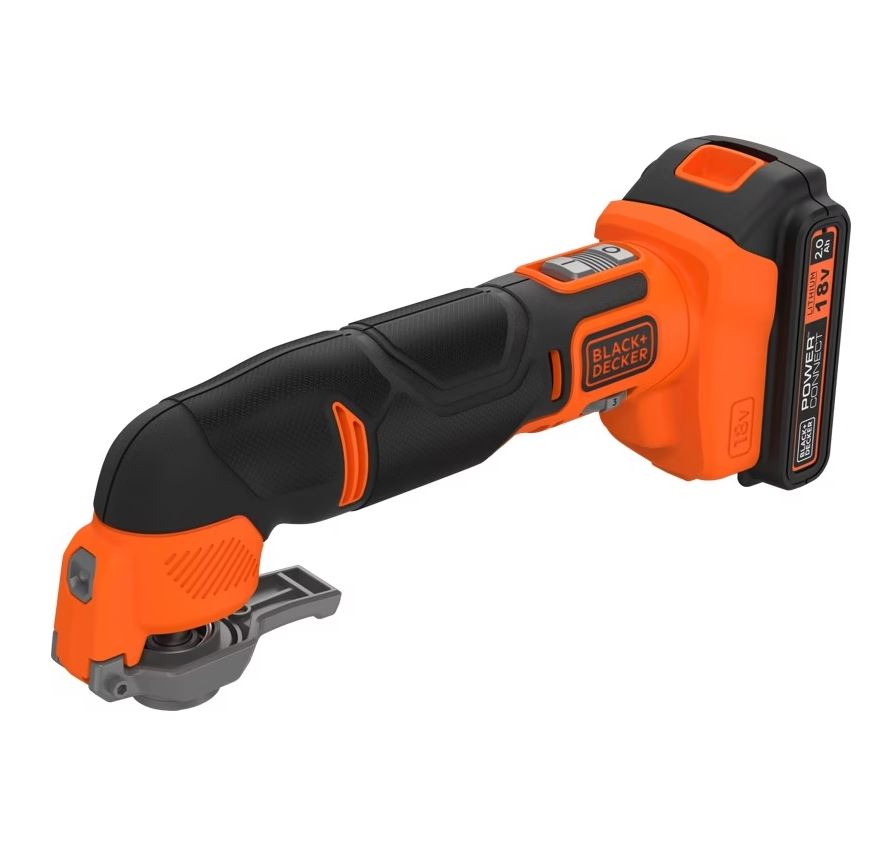 BLACK+DECKER BDCOS18D1K Akku Multifunktionswerkzeug 18V Koffer 2Ah Li-Ion
