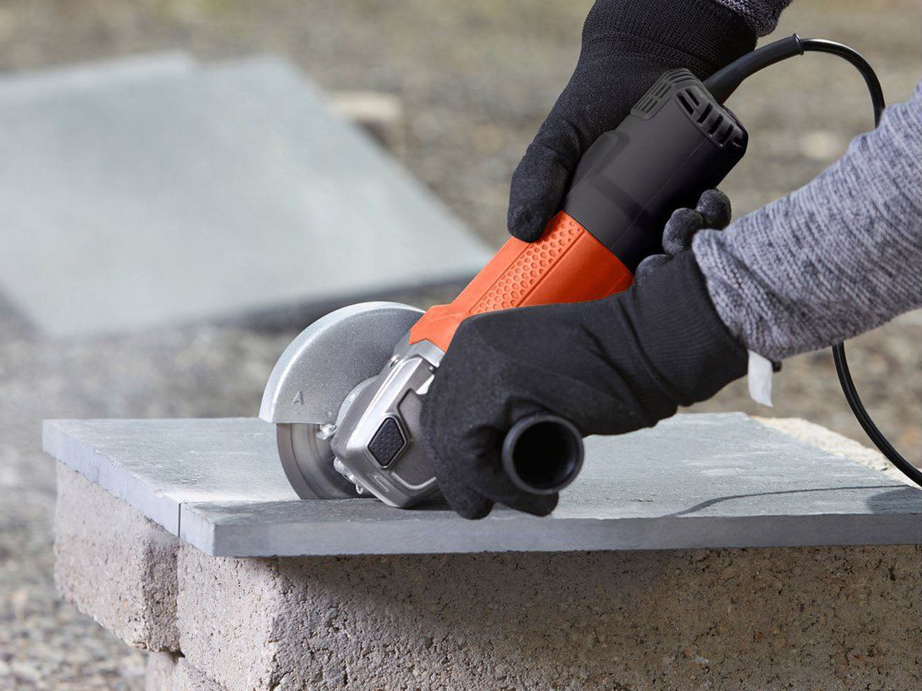 BLACK+DECKER BEG120 Einhand Winkelschleifer 800W Ø 115 mm mit Sanftanlauf