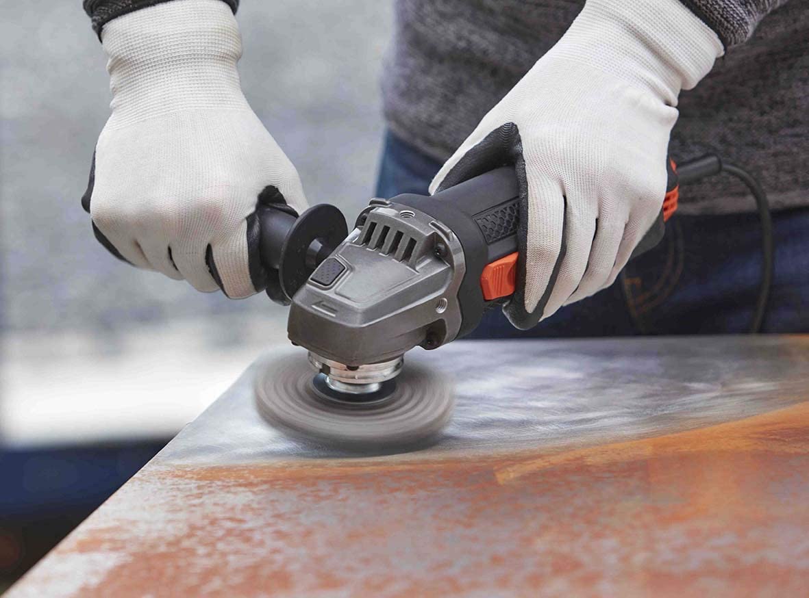 BLACK+DECKER BEG220 Einhand Winkelschleifer 900W - Ø 125 mm mit Sanftanlauf