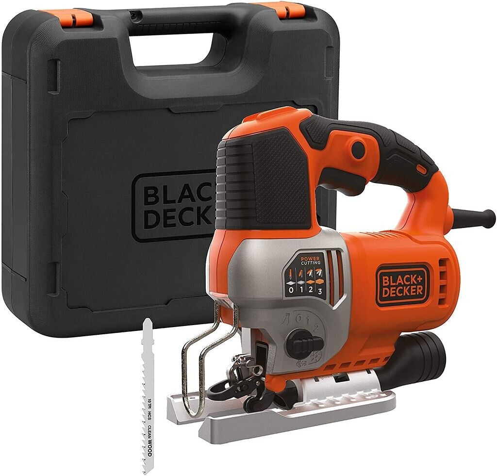 BLACK+DECKER BES610K Elektronik Pendelhub Stichsäge 650 W - mit Koffer