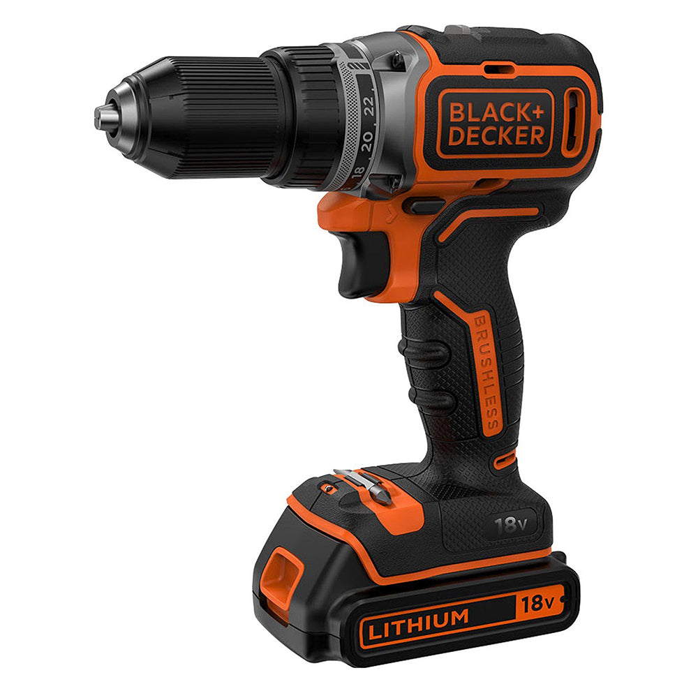 BLACK+DECKER BL186K1B2 Akku Bohrschrauber 18V bürstenlos 2x Akkus 2Ah Koffer