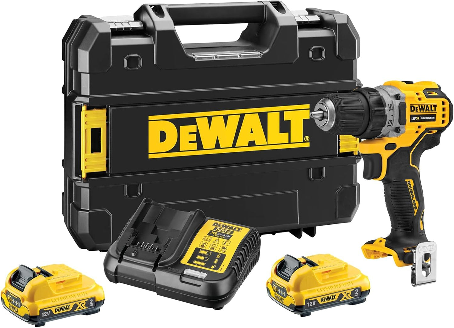 DeWALT DCD701D2 Akku Schlagbohrschrauber Akkuschrauber 12V - 2 Akkus TSTAK-Box