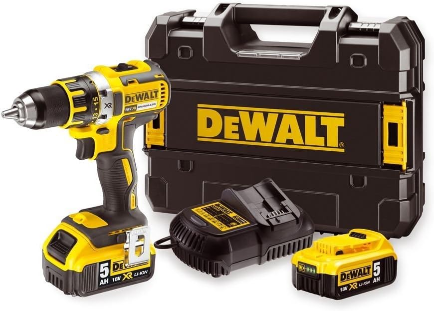 DeWALT DCD791P2 Akku Bohrschrauber bürstenlos 18V 5,0Ah + 2 Akkus T-STAK Koffer