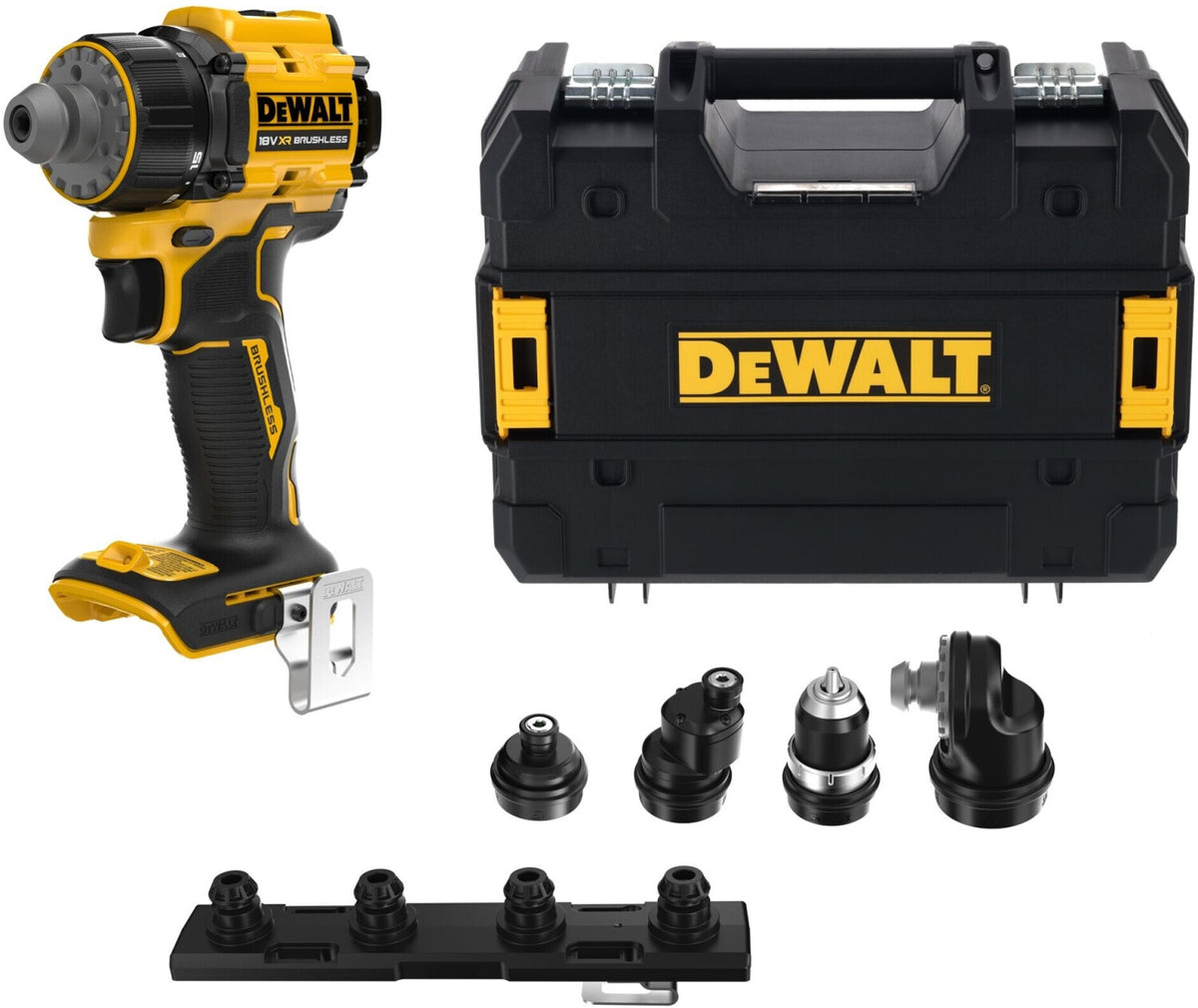 DeWALT DCD803NT Akku Bohrschrauber 18V - 4 Köpfe bürstenlos Koffer ohne Akku Sologerät