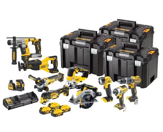 DeWALT DCK1012P4T Akku Kombopack 18V 5Ah 10-tlg. DCD796 DCF887 DCH172 DCS565 DCS334 DCS382 DCG405 DCS356 DCE088NG18 DCL040