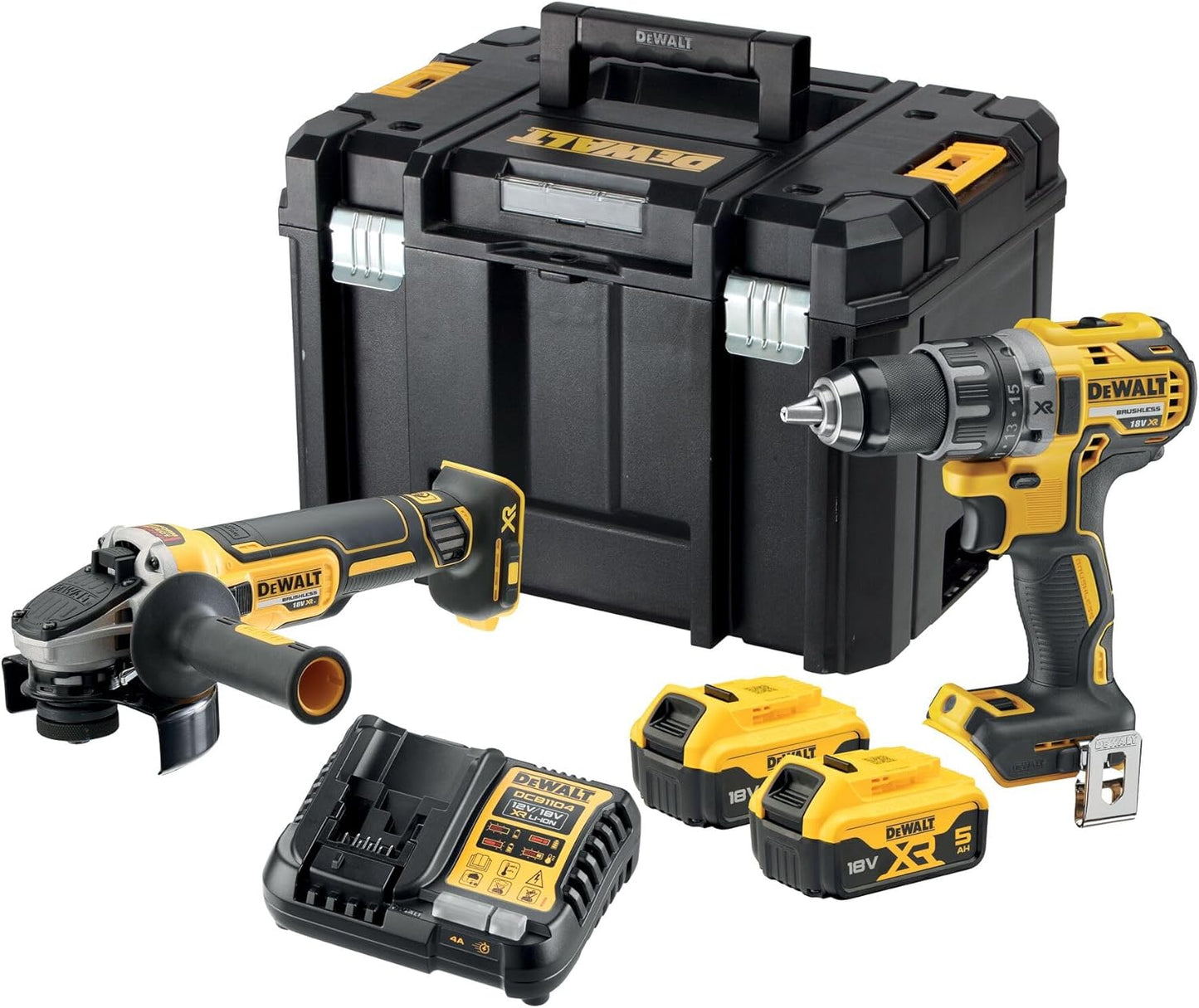 DeWALT DCK2020P2T Akku Bohrschrauber DCD791 Winkelschleifer DCG405 18V 5Ah