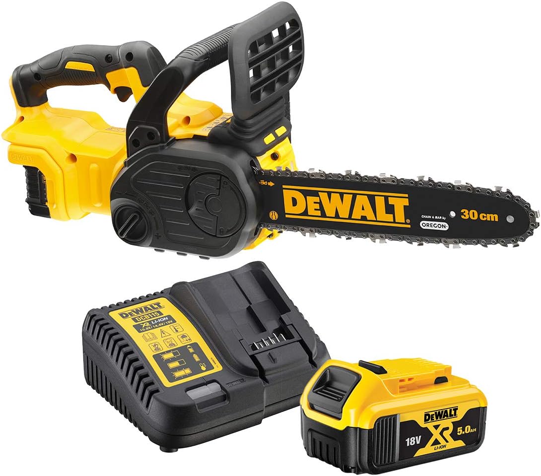 DeWALT DCM565P1 Akku Kettensäge Brushless 18V 5Ah - 30 cm mit Akku und Ladegerät