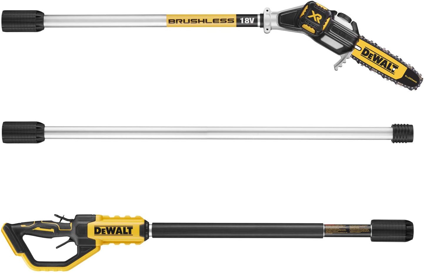 DeWALT DCMPS567P1 Akku Hochentaster 18V 5Ah Li-ion bürstenlos bis 3m Schultergurt