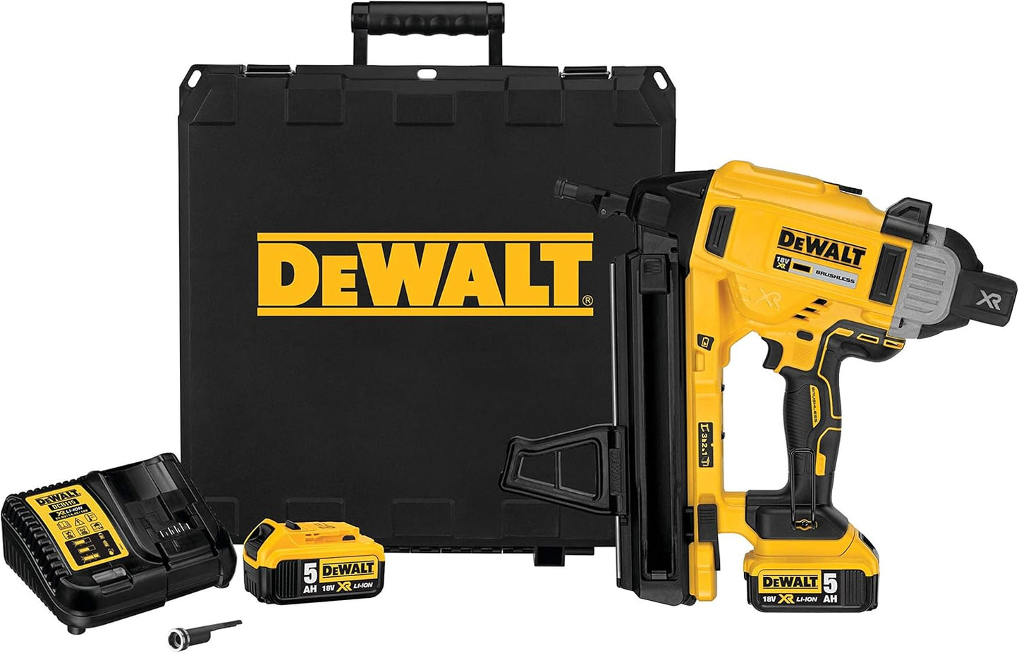DeWALT DCN890P2 Akku Beton und Stahl Nagler 18V 5Ah Li-ion mit 2x Akkus & Koffer