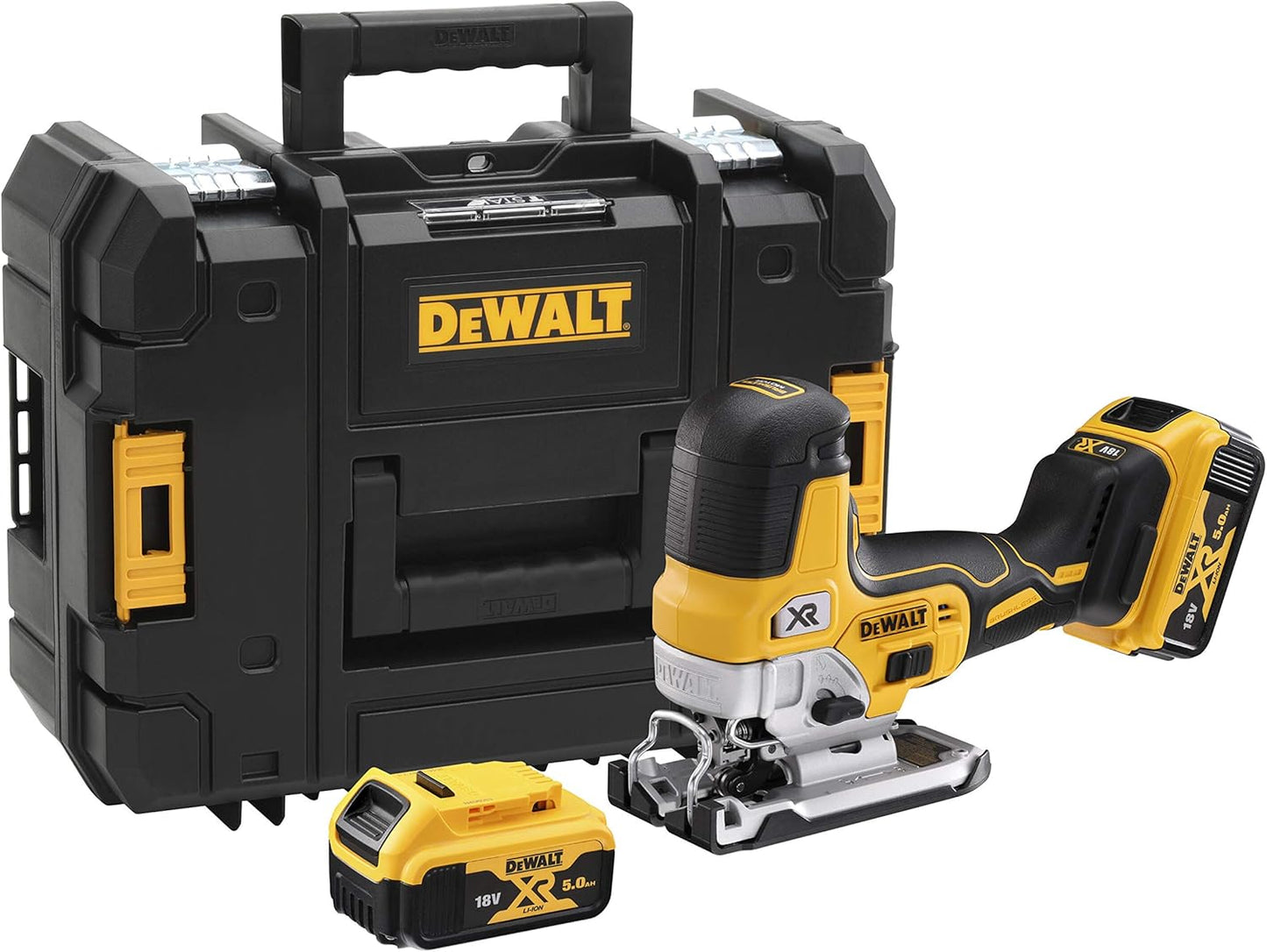 DeWALT DCS335P2 Akku-Pendelhub-Stichsäge 18V 5,0Ah Li-ion bürstenlos mit 2 Akkus