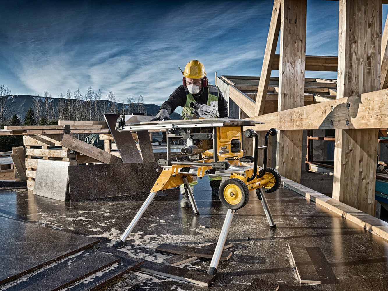 DeWalt DCS7485T2 Akku Tischkreissäge 54V 6Ah XR FLEXVOLT 210mm bürstenlos 2 Akkus