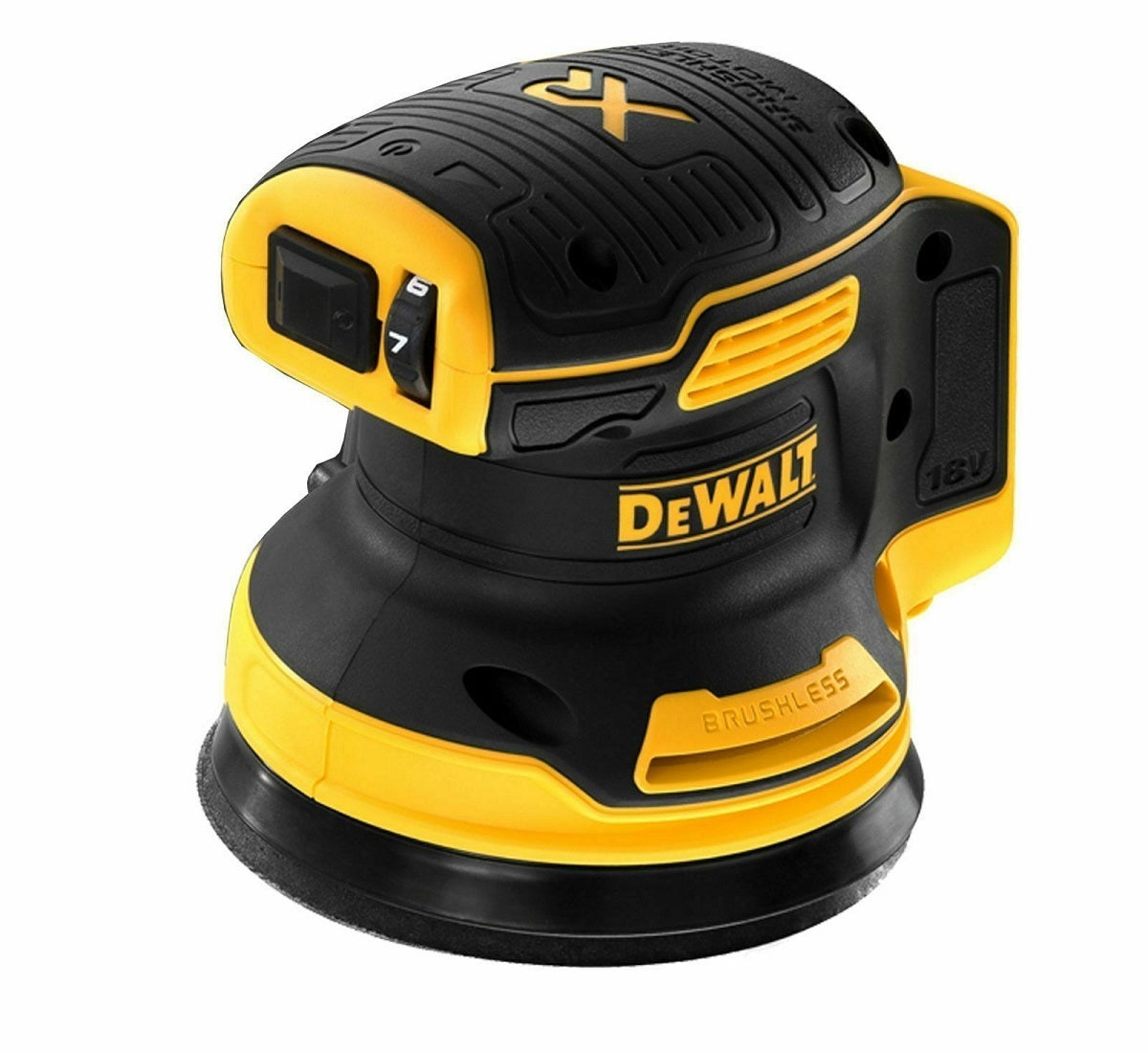 DeWALT DCW210N Akku Exzenterschleifer Schleifmaschine Ø125 mm bürstenlos 18V ohne Akku Sologerät