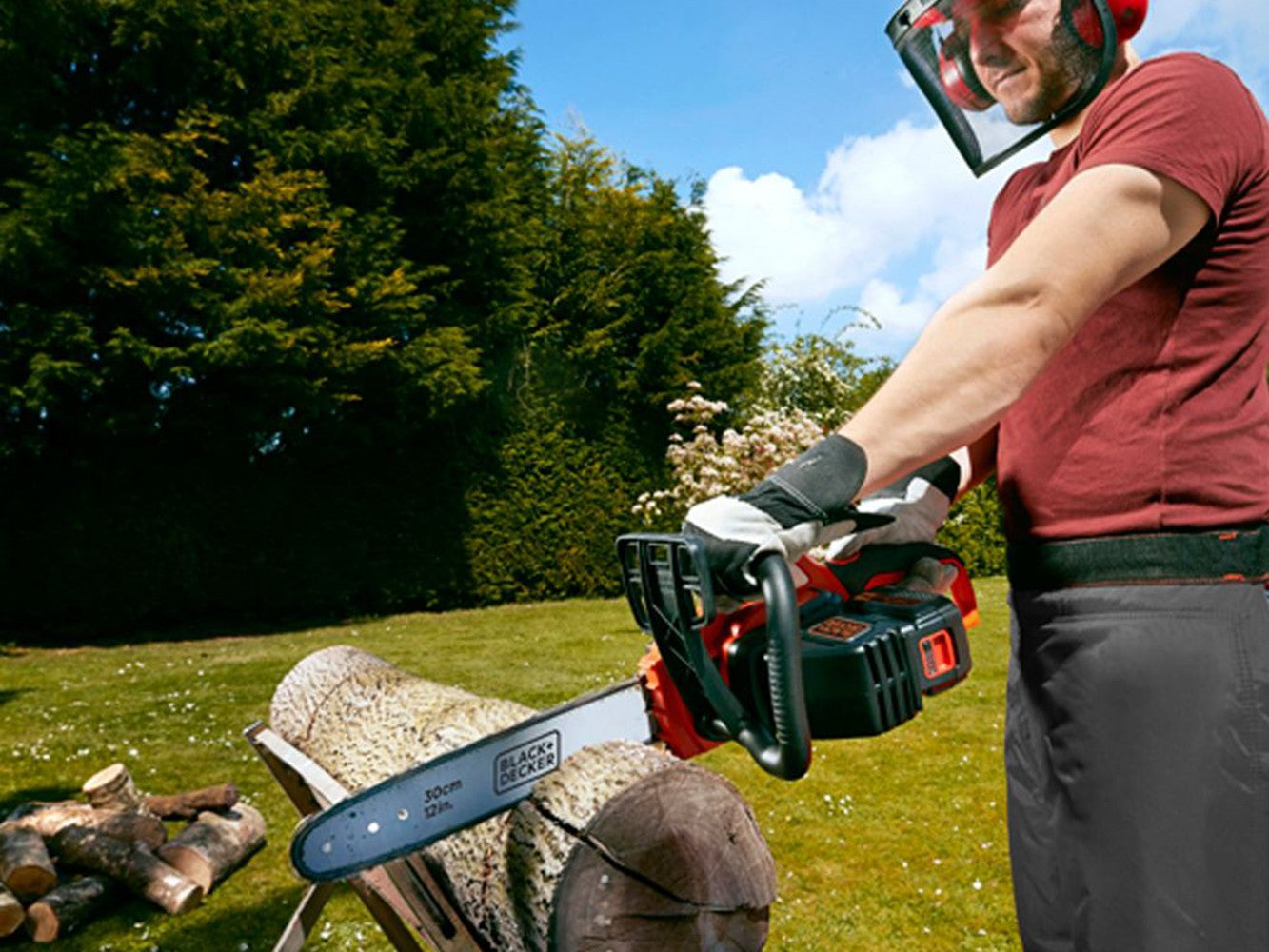 BLACK+DECKER GKC3630L25 Akku Kettensäge kabellos 36V 2,5Ah 30cm