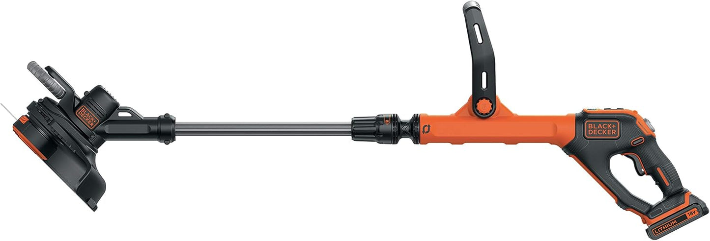 BLACK+DECKER STC1820EPC Akku Rasentrimmer 18V 2Ah POWERCOMMAND Easy Feed 28cm