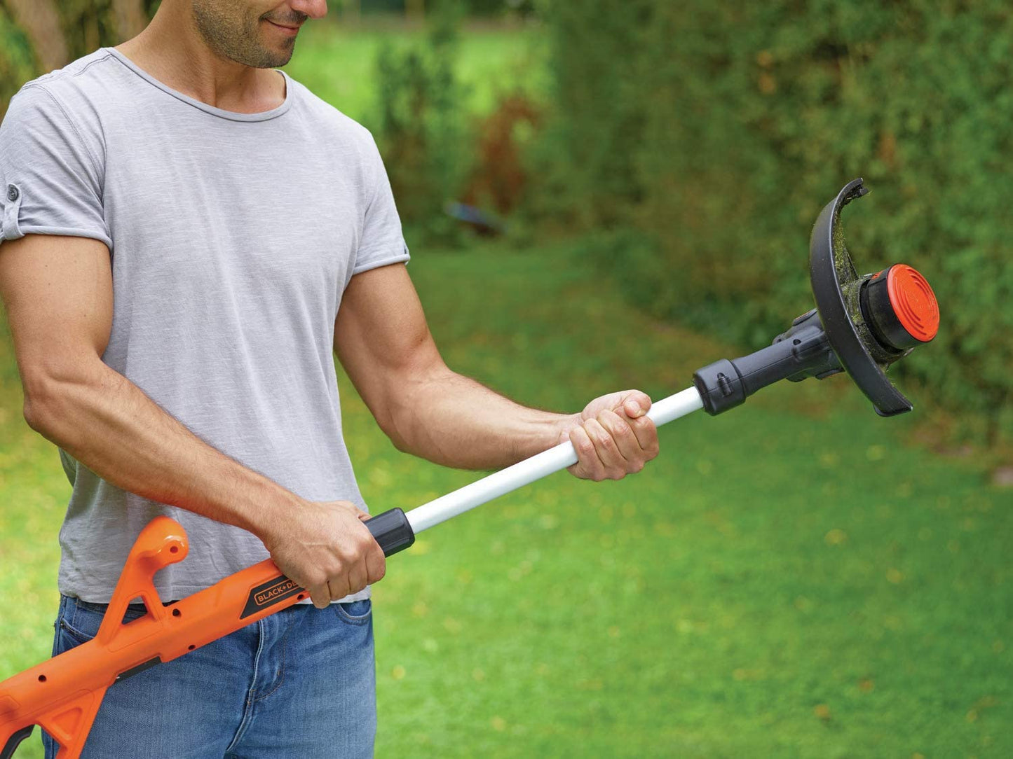 BLACK+DECKER ST182320 Akku Rasentrimmer Kantenschneider 18V 2Ah Teleskopstiel
