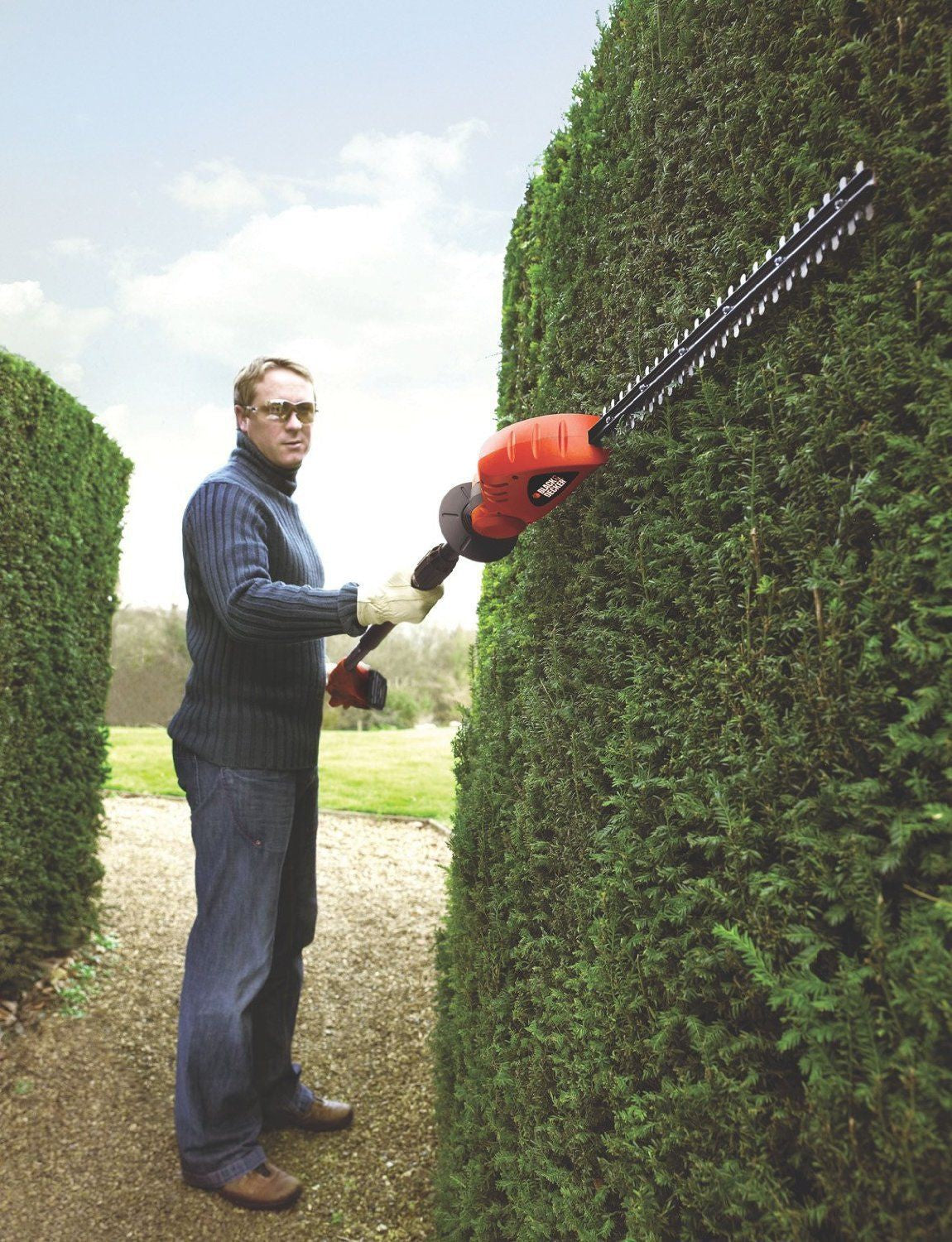 BLACK+DECKER GTC1843L20 Akku Stabheckenschere Heckenschere 43cm 18V mit Akku 2Ah