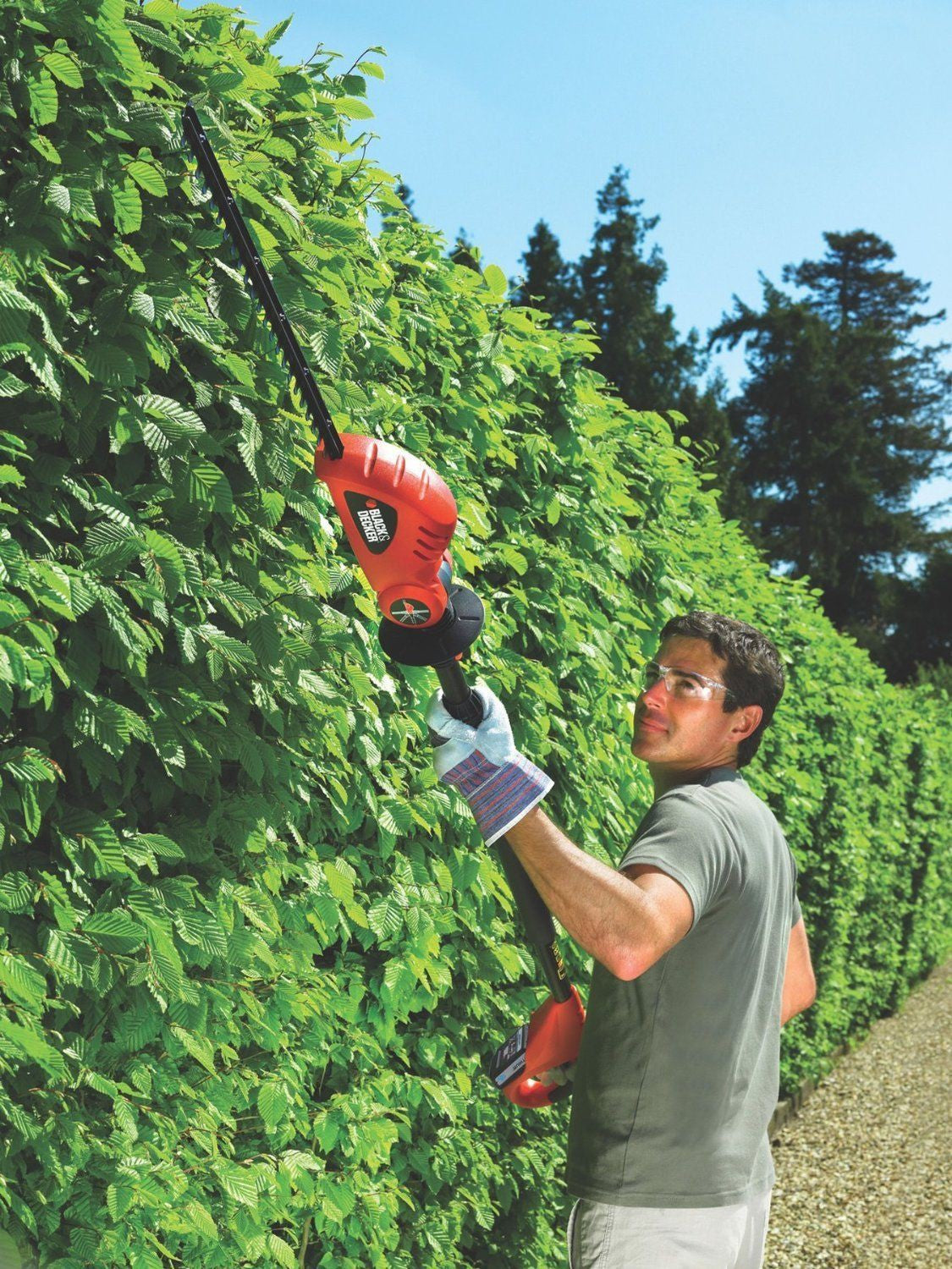 BLACK+DECKER GTC1843L20 Akku Stabheckenschere Heckenschere 43cm 18V mit Akku 2Ah