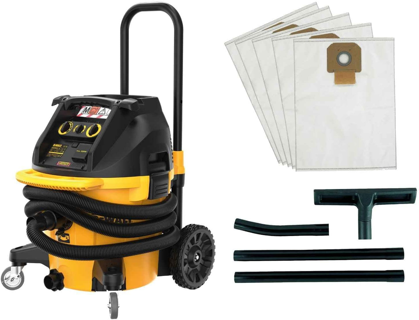 DeWALT DWV905MKIT M Klasse Industrie Nass und Trockensauger 1400W 38L 4,6m Schlauch