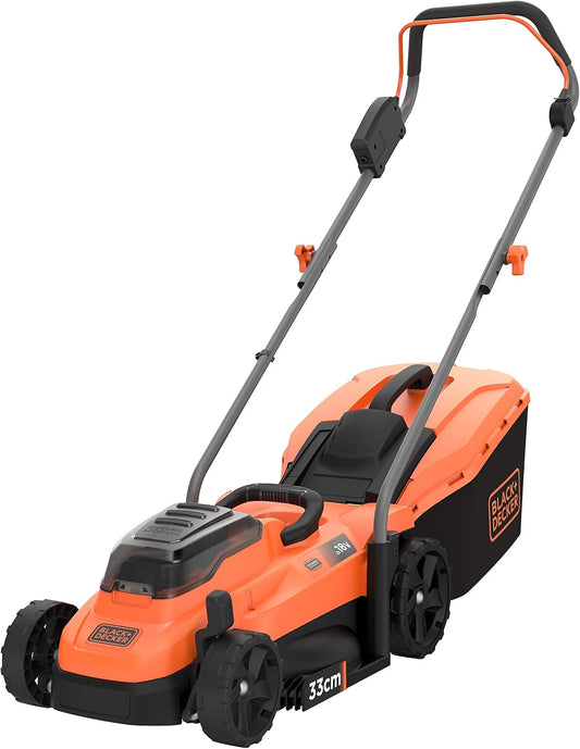 BLACK+DECKER BCMW33184L2 Akku Rasenmäher 18V 33cm 35L - 2 Akkus 4Ah
