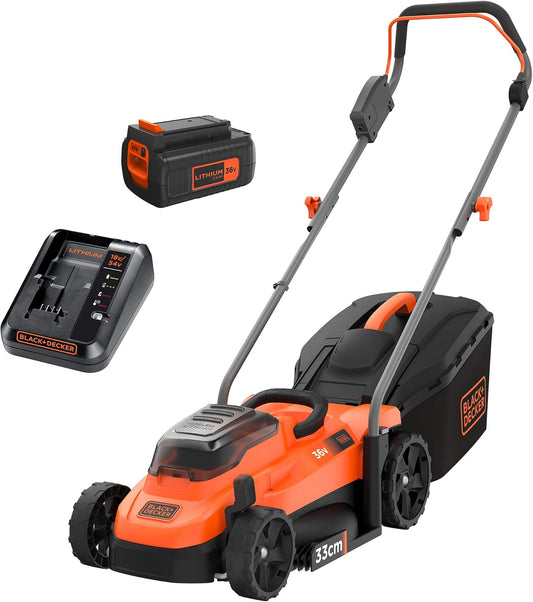 BLACK+DECKER BCMW3336L1 Akku Rasenmäher 36V - 2,5Ah Li-ion - 33 cm