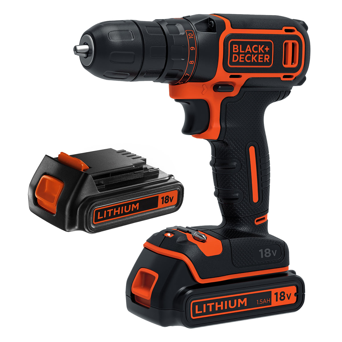BLACK+DECKER BDCDC18B Akkuschrauber Bohrschrauber 18V 1.5Ah 2x Akkus