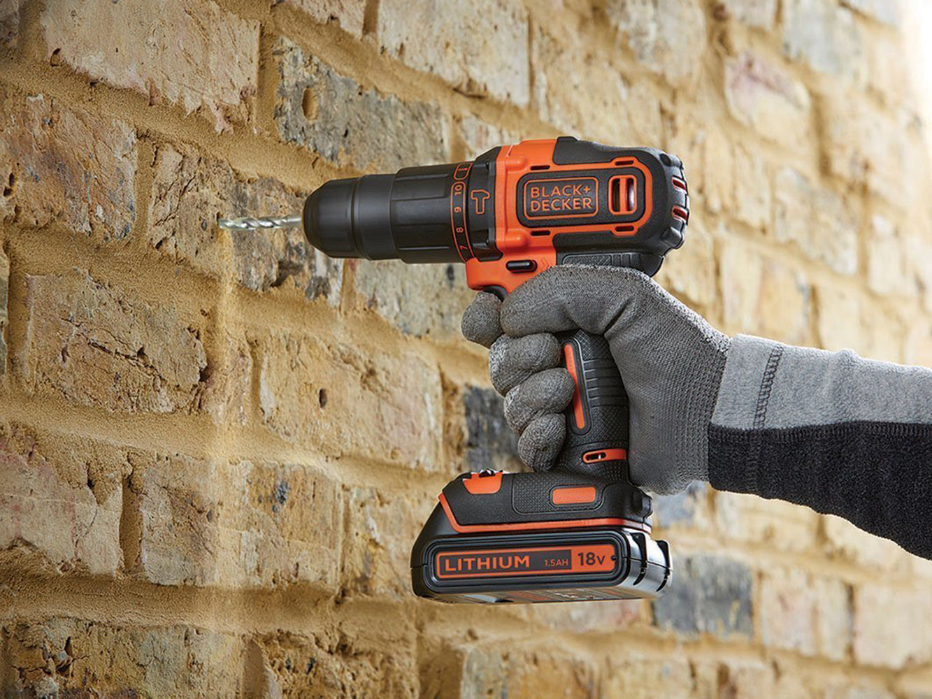 BLACK+DECKER BDCHD18KB 2-Gang Akku Schlagbohrschrauber 18V  2x Akkus Koffer