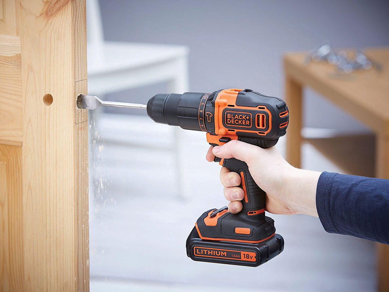 BLACK+DECKER BDCHD18KB 2-Gang Akku Schlagbohrschrauber 18V  2x Akkus Koffer
