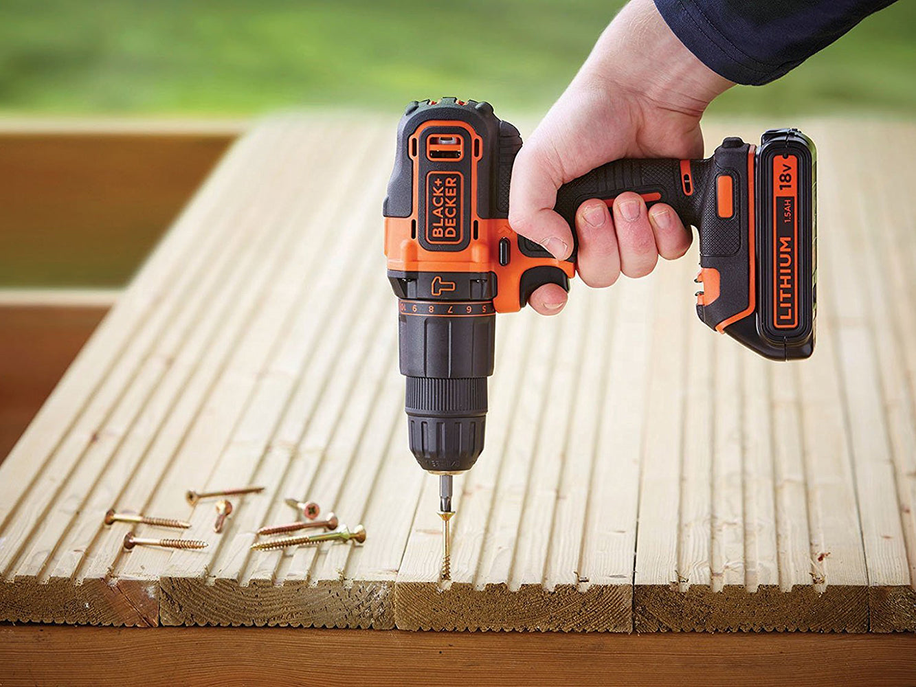 BLACK+DECKER BDCHD18KB 2-Gang Akku Schlagbohrschrauber 18V  2x Akkus Koffer