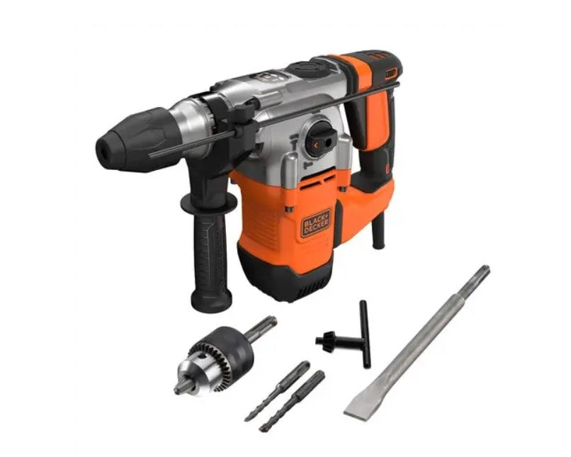 BLACK+DECKER BEHS03K Bohrhammer Meißelhammer SDS-Plus 1250W - mit Koffer