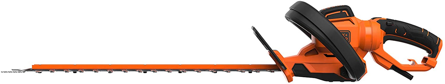 BLACK+DECKER BEHTS551 Elektro Heckenschere 650W 60cm bis 25 mm mit Schutzhülle