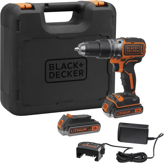 BLACK+DECKER BL188E2K Akku Schlagbohrschrauber 2-Gang 18V 2x Akkus Koffer