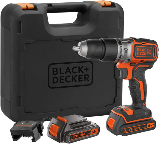 BLACK+DECKER BL188KB Akku Schlagbohrschrauber 2-Gang 18V 2x Akkus Koffer