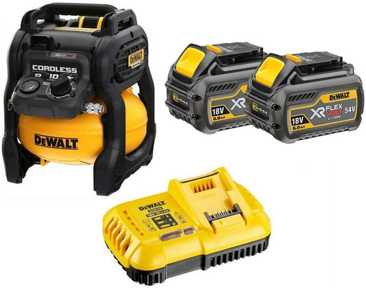 DeWALT DCC1054T2 Akku-Kompressor Luftkompressor 10 L FLEXVOLT 54V 2 x 6Ah Akkus