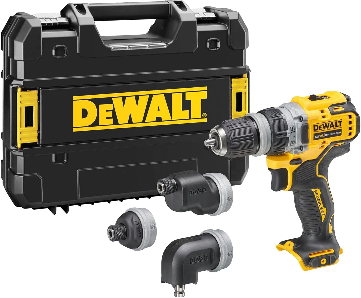 DeWALT DCD703NT Akku Bohrschrauber 12V Akkuschrauber 4 Köpfe TSTAK-Box ohne Akku