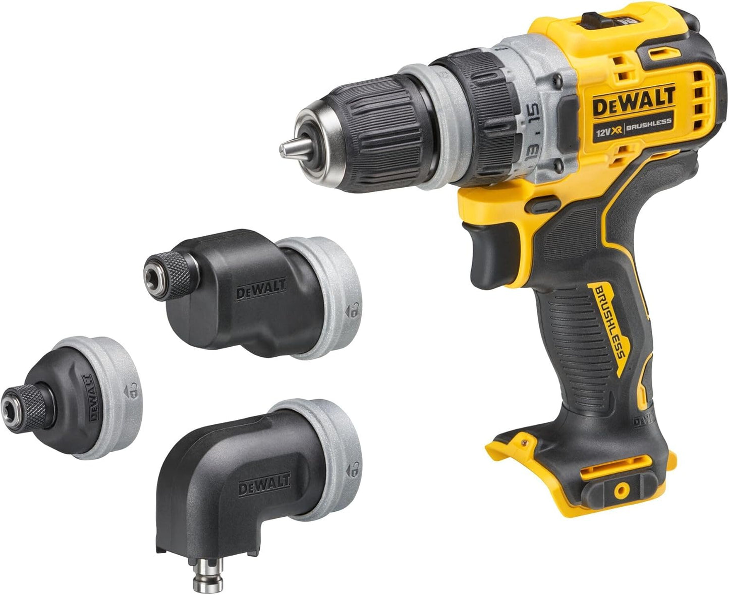 DeWALT DCD703NT Akku Bohrschrauber 12V Akkuschrauber 4 Köpfe TSTAK-Box ohne Akku