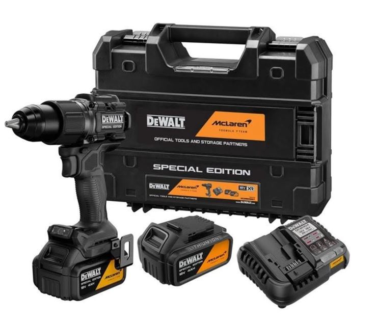 DeWALT DCD86MM2T Akku Schlagbohrschrauber McLaren F1 18V 4Ah 2 Akkus & Koffer