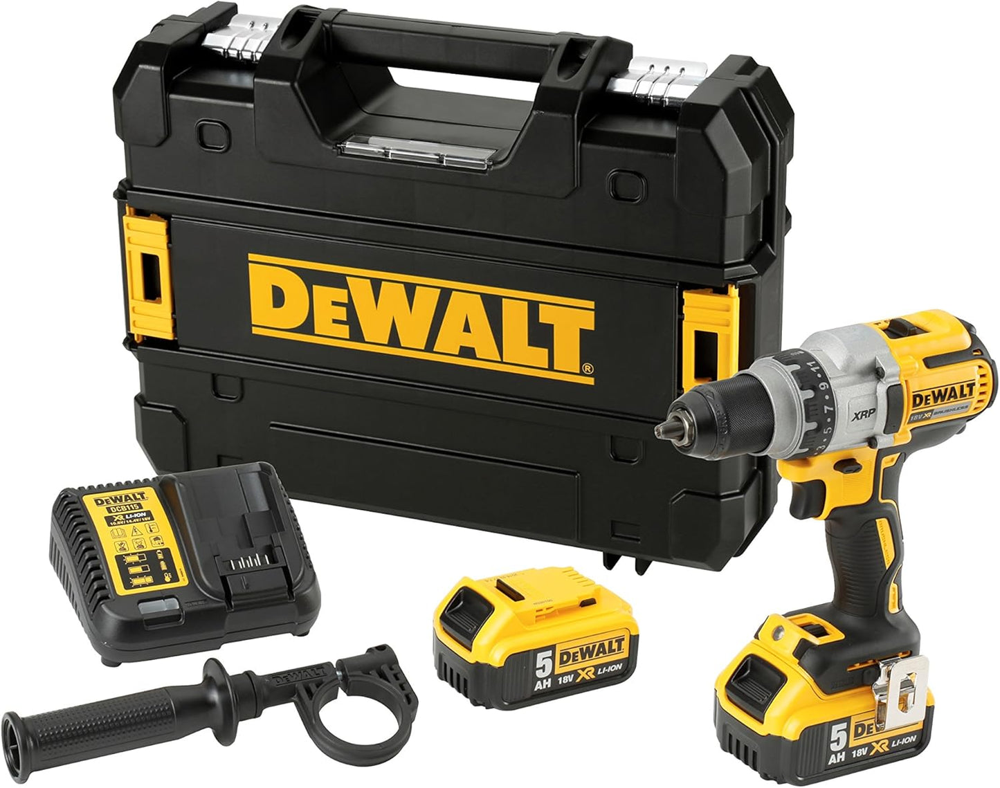 DeWALT DCD991P2 Akku Bohrschrauber 3-Gang Akkuschrauber 18V 5Ah bürstenlos Koffer