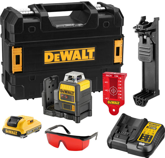 DeWALT DCE0811D1R Selbstnivellierender Linienlaser Laser rot 2x 360° 10.8V/2Ah