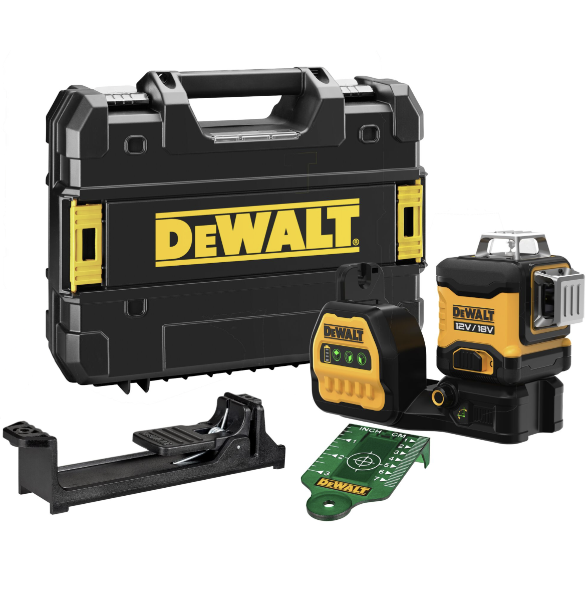 DeWALT DCE089NG18 3 x 360° Multilinien Laser Grün Basisversion 12V & 18V Koffer TSTAK