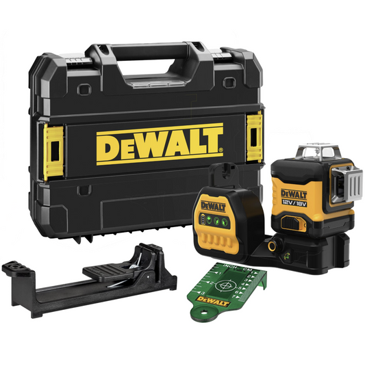 DeWALT DCE089NG18 3 x 360° Multilinien Laser Grün Basisversion 12V & 18V Koffer TSTAK