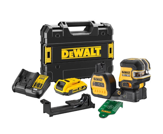 DeWALT DCE825D1G18 5-Punkt-Kreuzlinien Laser GRÜN 12V 18V 2Ah TSTAK Koffer