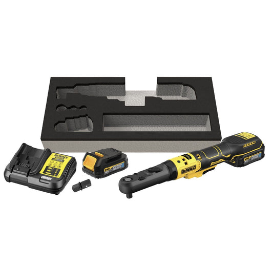 DeWALT DCF510E2G Akku Ratsche 18V bürstenlos 3/8" und 1/2" Umschaltknarre 2x 1,7Ah Powerstack Einlage