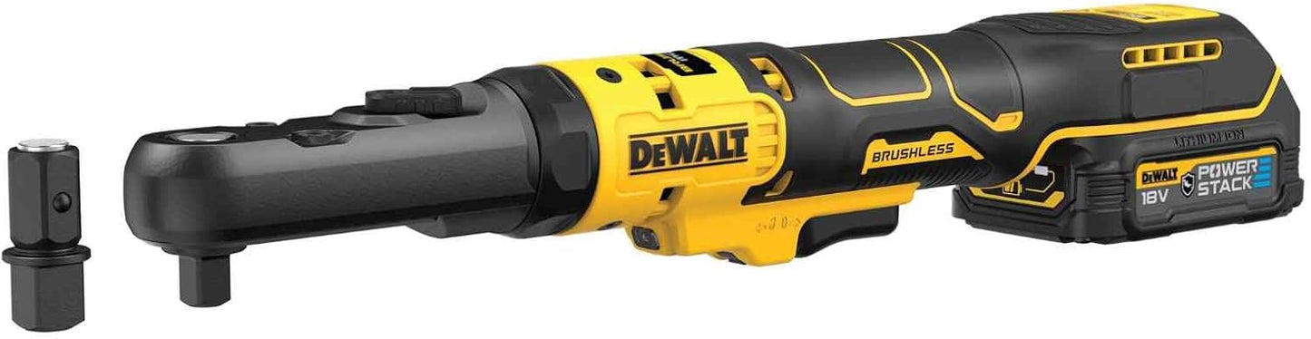 DeWALT DCF510E2G Akku Ratsche 18V bürstenlos 3/8" und 1/2" Umschaltknarre 2x 1,7Ah Powerstack Einlage