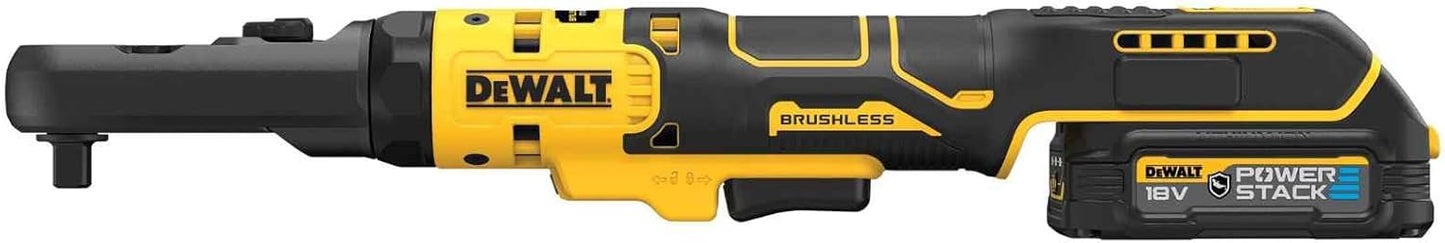 DeWALT DCF510E2G Akku Ratsche 18V bürstenlos 3/8" und 1/2" Umschaltknarre 2x 1,7Ah Powerstack Einlage