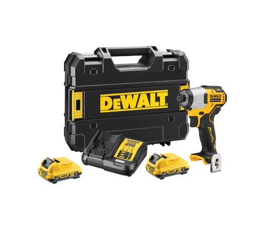 DeWALT DCF801D2 Akku Schlagschrauber 1/4" Innensechskant 12V - 2 Akkus TSTAK-Box