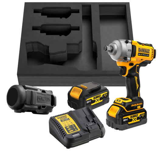 DeWalt DCF891P2G Akku Schlagschrauber 1/2" Außenvierkant 18V 5Ah Akkus Einlage
