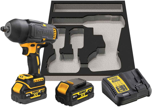 DeWALT DCF900P2G Akku Schlagschrauber bürstenlos 3 Gang 18V 5Ah 2 Akkus Einlage