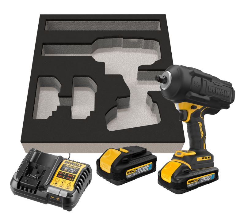 DeWALT DCF964H2G Akku Schlagschrauber 3/4" bürstenlos 18V Powerstack 5Ah 2 Akkus Einlage