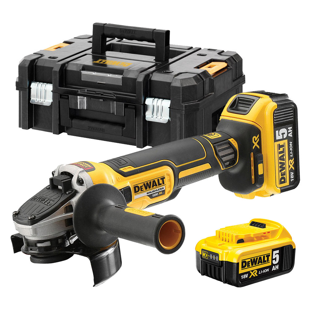DeWALT DCG405P2 Akku Winkelschleifer 18V 5Ah Ø125mm bürstenlos 2 Akkus & Koffer